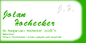 jolan hochecker business card